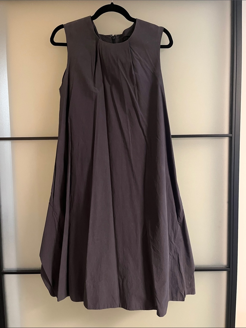 COS Sleeveless A-Line Dress in blue-grey